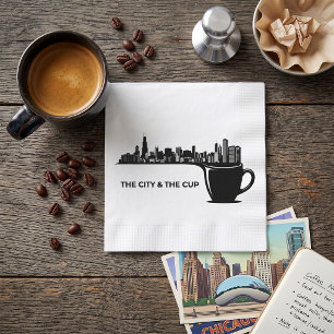 The City and The Cup Chicago Skyline Napkins