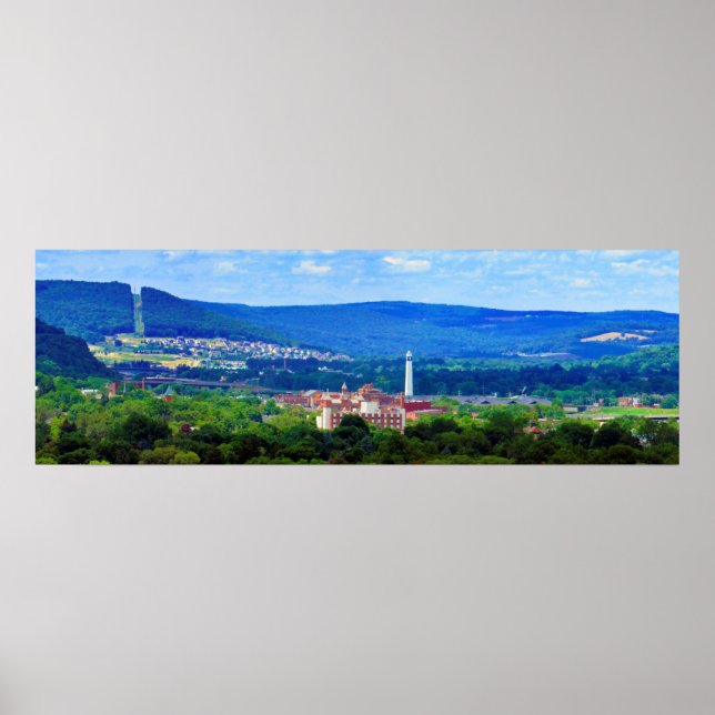 The City and Valley of Corning, New York Poster (Front)