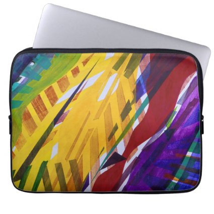 The City II - Abstract Rainbow Streams Computer Sleeve The City II - Abstract Rainbow Streams Computer Sleeve