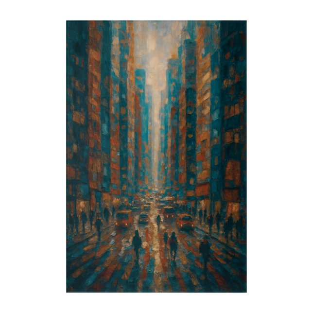 The City in Motion Acrylic Print (Front)