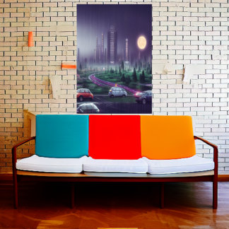 The city in the night | AI Art Poster