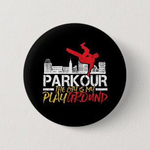 The City Is My Playground Parkour and Freerunning Button