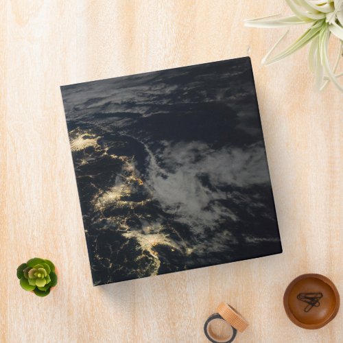 The City Lights Of Japan At Night 3 Ring Binder