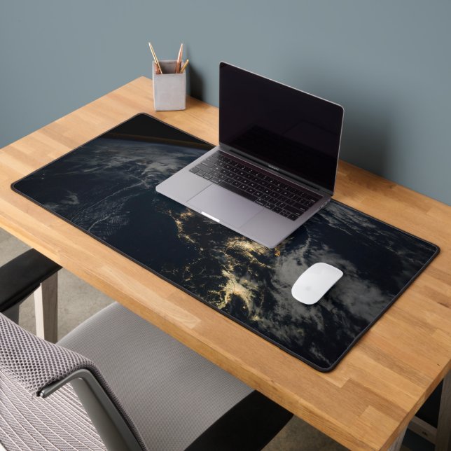 The City Lights Of Japan At Night. Desk Mat (Office 2)