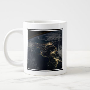 The City Lights Of Japan At Night. Giant Coffee Mug