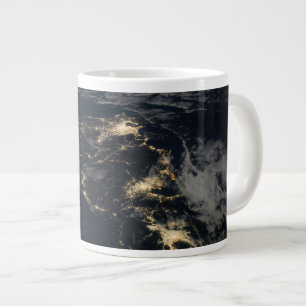 The City Lights Of Japan At Night. Giant Coffee Mug