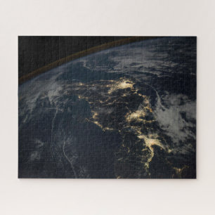 The City Lights Of Japan At Night. Jigsaw Puzzle