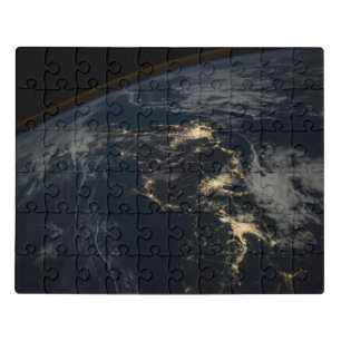 The City Lights Of Japan At Night. Jigsaw Puzzle