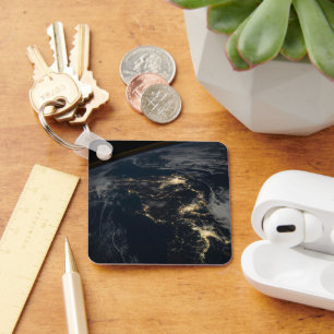 The City Lights Of Japan At Night. Keychain