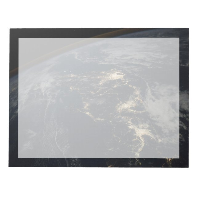 The City Lights Of Japan At Night. Notepad (Front)