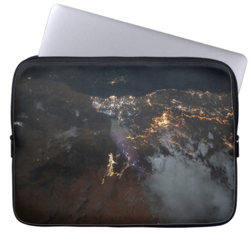 The City Lights Of Jazan And Its Suburbs Laptop Sleeve