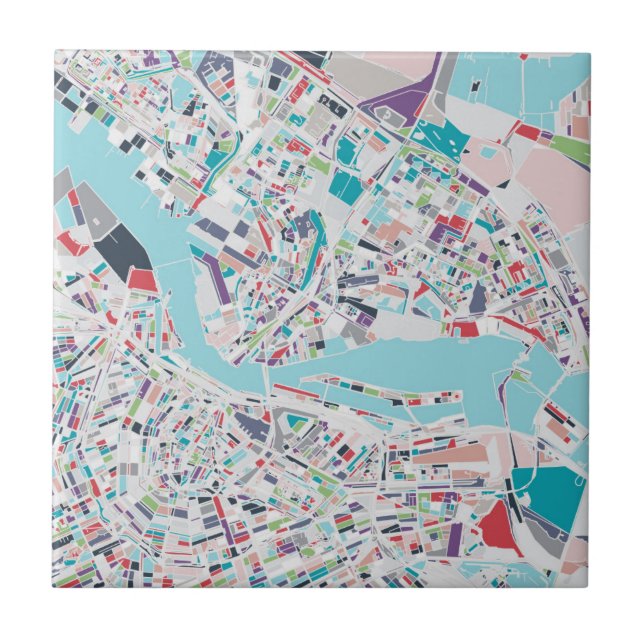 The City of Amsterdam Ceramic Tile (Front)
