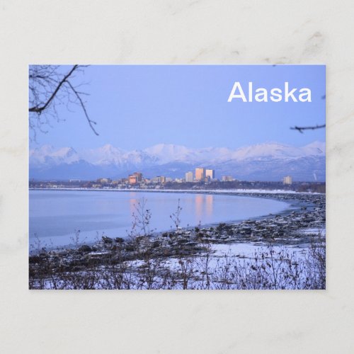 The city of Anchorage Alaska Postcard
