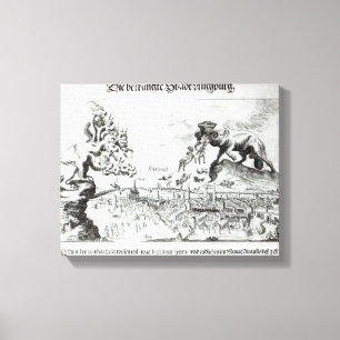 The City of Augsburg forced to accept Catholic Canvas Print