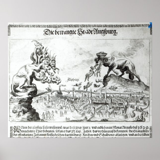 The City of Augsburg forced to accept Catholic Poster (Front)