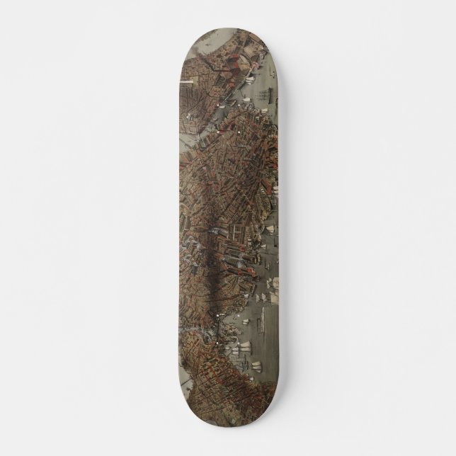 The City of Boston by Parsons & Atwater 1873 Skateboard Deck (Front)