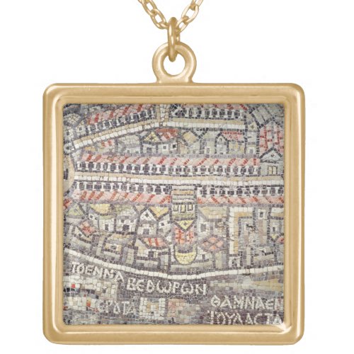 The City of Jerusalem and the surrounding area Gold Plated Necklace