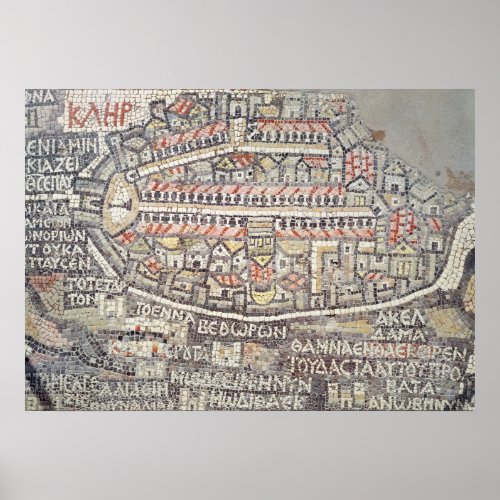 The City of Jerusalem and the surrounding area Poster