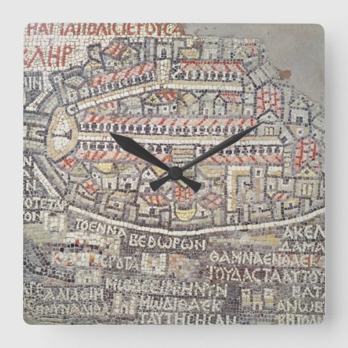 The City of Jerusalem and the surrounding area Square Wall Clock