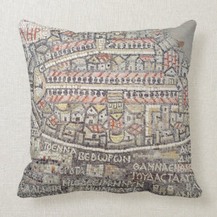 The City of Jerusalem and the surrounding area Throw Pillow