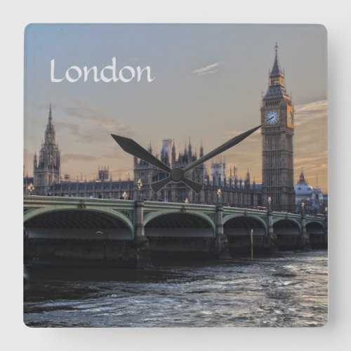 The city of London England Square Wall Clock