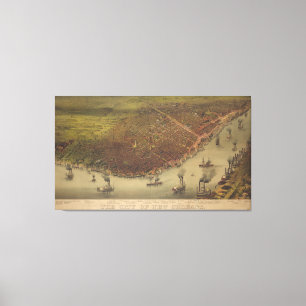 The City of New Orleans Louisiana from 1885 Canvas Print