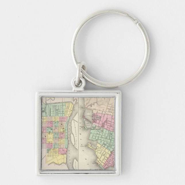 The City Of Savannah Georgia Keychain (Front)