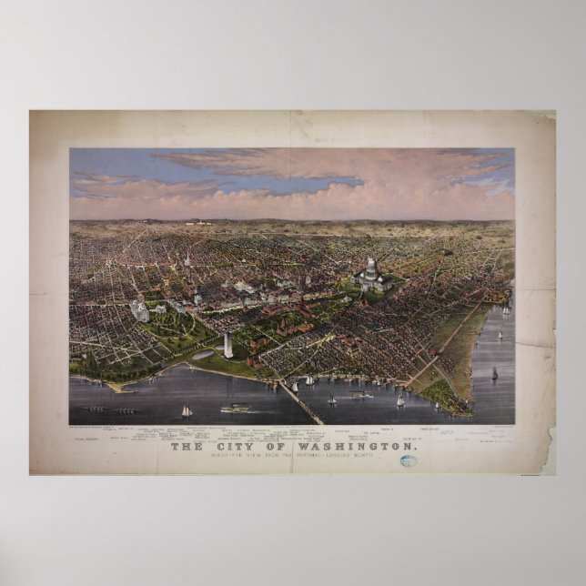 The City of Washington D.C. in 1880 Poster (Front)