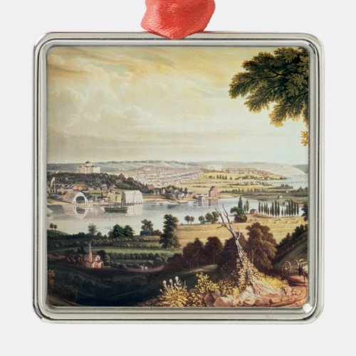 The City of Washington from beyond the Navy Metal Ornament