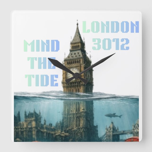 The City that time forgot Square Wall Clock (Front)