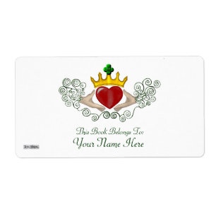 The Claddagh (Bookplate) (Full Colour) Label