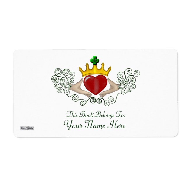 The Claddagh (Bookplate) (Full Colour) Label (Front)