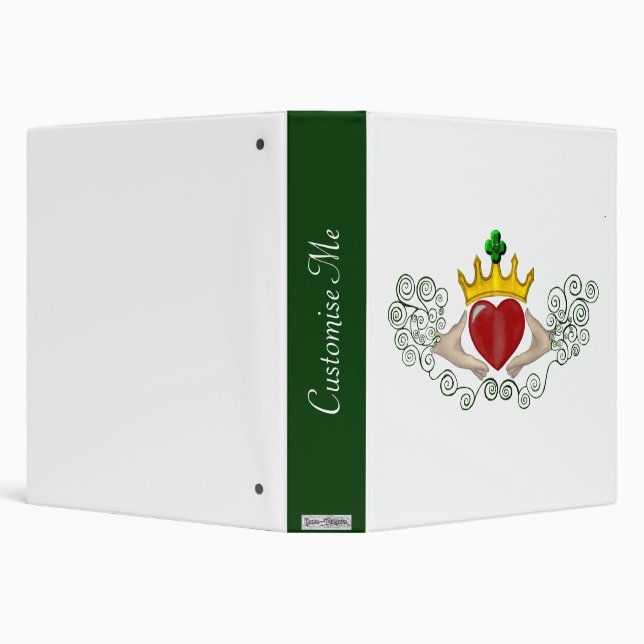 The Claddagh (Full Colour) 3 Ring Binder (Background)
