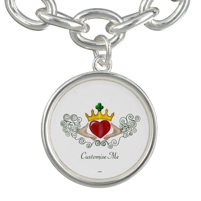 The Claddagh (Full Colour) Charm Bracelet (Design)
