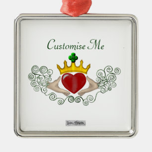 The Claddagh (Full Colour) Metal Ornament