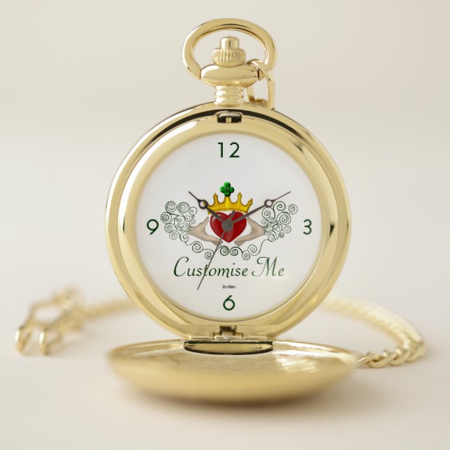The Claddagh (Full Colour) Pocket Watch (Inside)