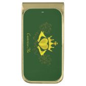 The Claddagh (Gold) Gold Finish Money Clip (Front Vertical)