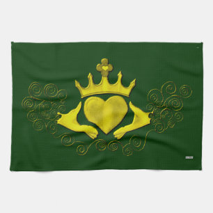The Claddagh (Gold) Kitchen Towel