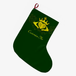 The Claddagh (Gold) Large Christmas Stocking