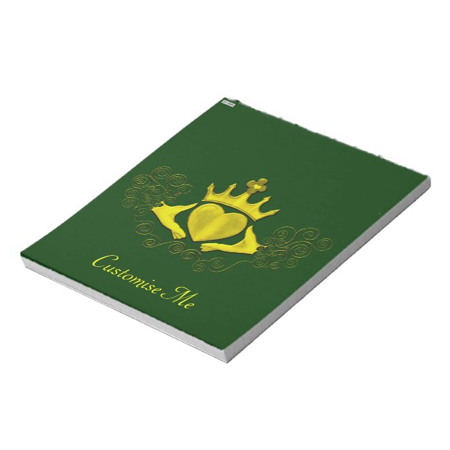 The Claddagh (Gold) Notepad (Rotated)