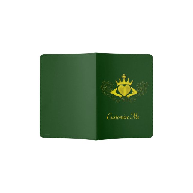 The Claddagh (Gold) Passport Holder (Opened)