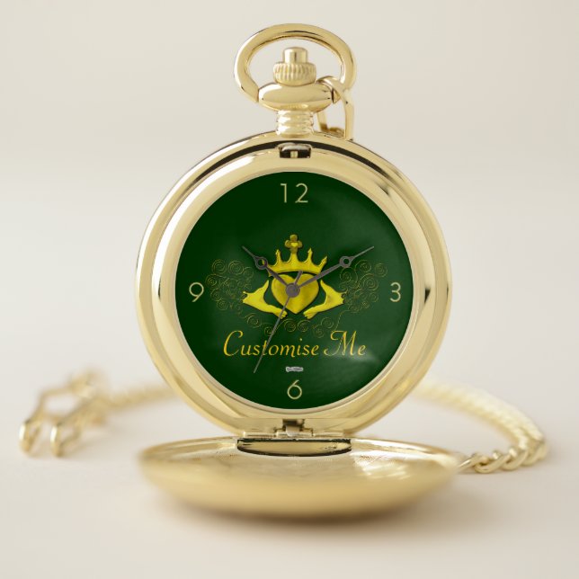 The Claddagh (Gold) Pocket Watch (Inside)