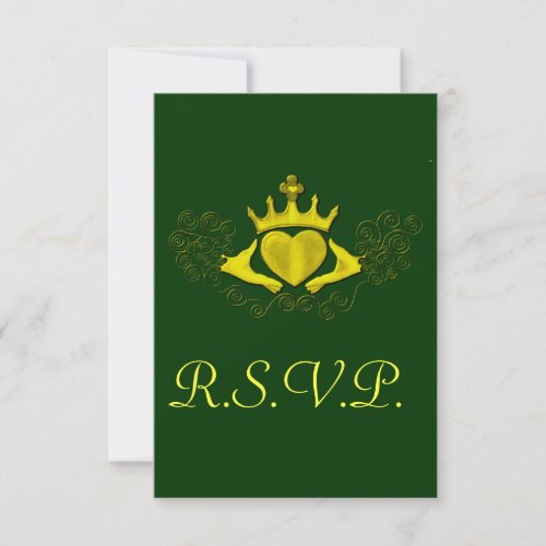 The Claddagh Gold RSVP Card