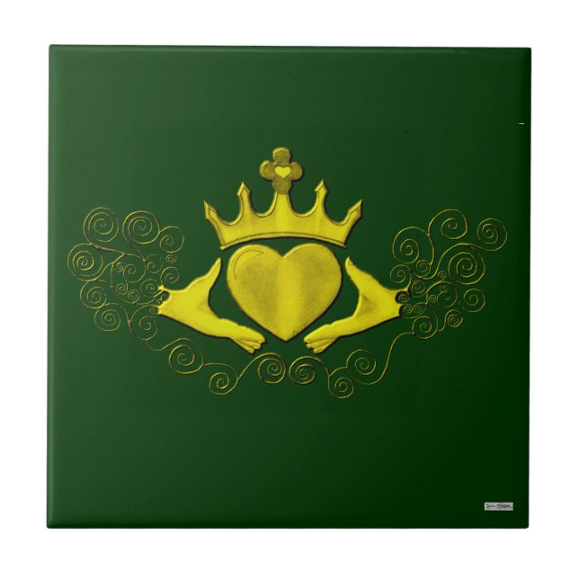 The Claddagh (Gold) Tile (Front)