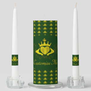 The Claddagh (Gold) Unity Candle Set