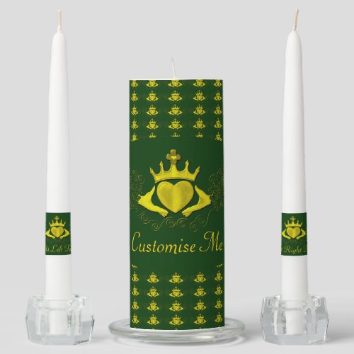 The Claddagh Gold Unity Candle Set