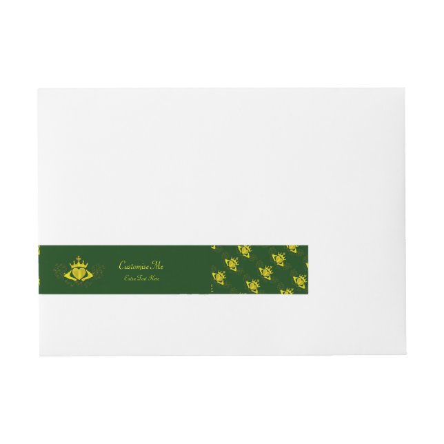 The Claddagh (Gold) Wrap Around Address Label (Front)