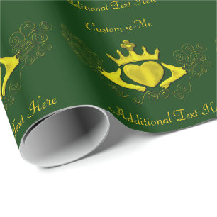 The Claddagh (Gold) Wrapping Paper