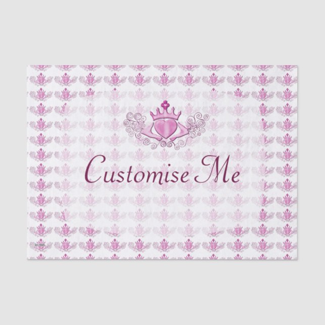 The Claddagh (Pink) Tissue Paper (Front)