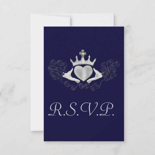 The Claddagh R.S.V.P card (Silver) (Front)